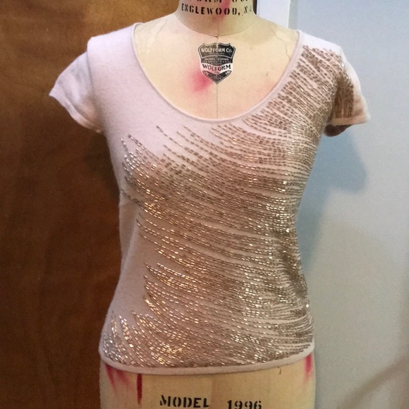 Calvin Klein Sweaters - Calvin Klein 100% Angora Sweater w/ Bugle beads!